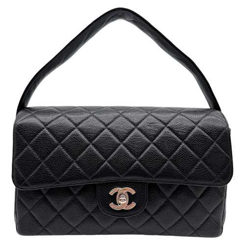 Chanel black silver caviar - &,