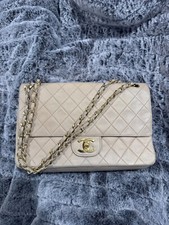 Double flap beige chanel bag
