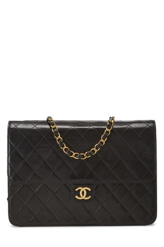 Chanel black quilted lambskin - black,