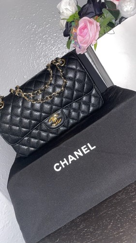 100 auth black - chanel, flap