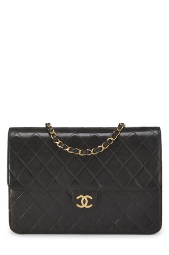 Chanel black quilted lambskin - black,