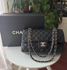 Chanel Med Double Flap Black