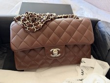 CHANEL Double Flap Brown